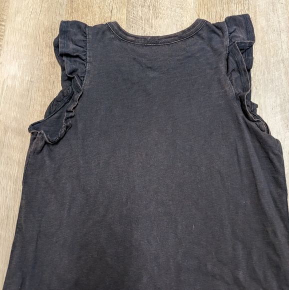 Universal Thread Charcoal Gray Sleeveless Dress Ruffle Trim - Picture 5 of 9